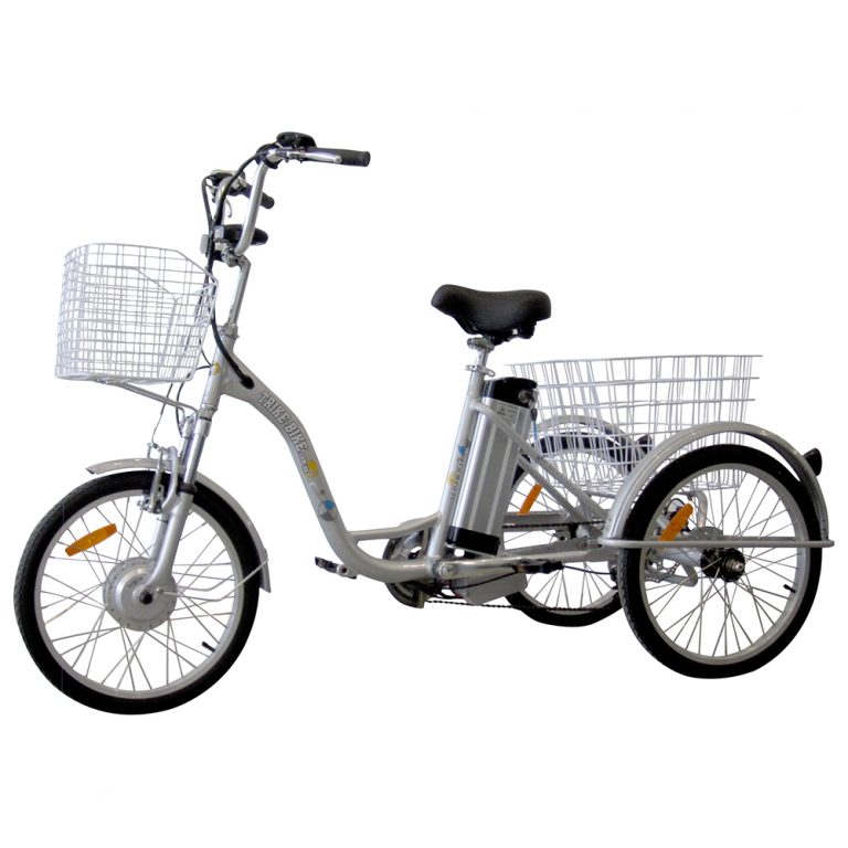 20″ Electric Trike Bike Silver 768x768