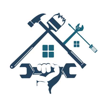 72208732 stock vector symbol home repairs for a business tool