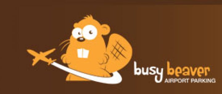Busy beaver airport parking logo