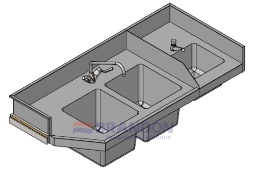 brandon custom stainless steel sink