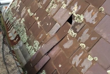 Leaking slate roof repaired