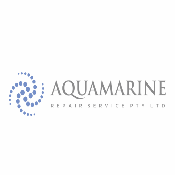 Aquamarine white logo square