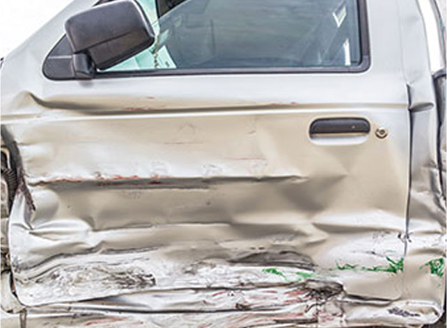 damaged car