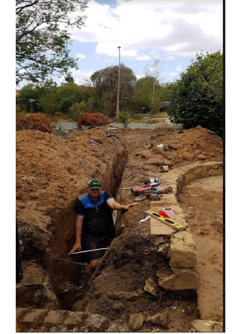 plumbing excavate pipes replacement
