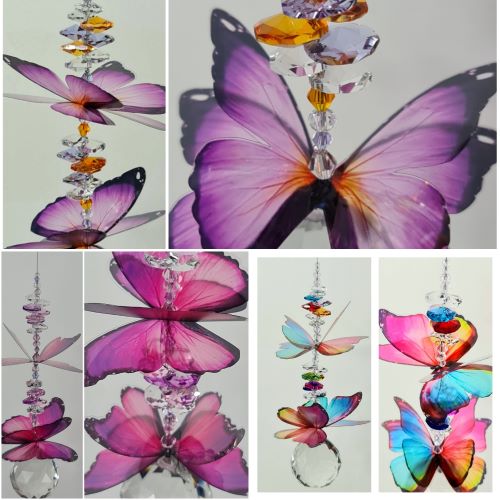 large butterfly suncatcher asstd colours
