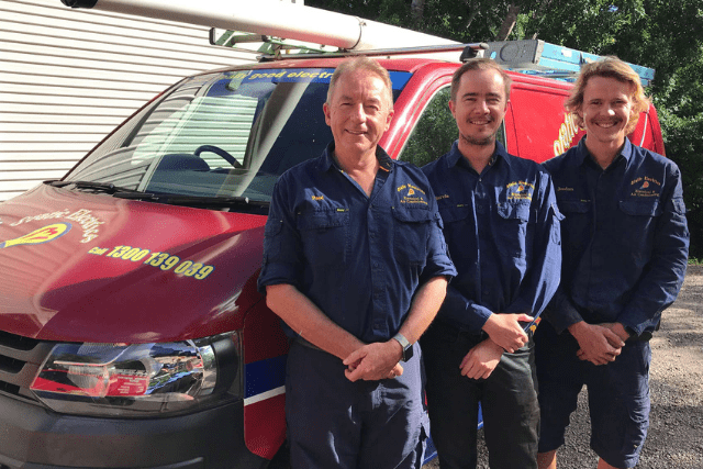 solar electricians team