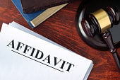affidavit form documents and gavel on a table picture id861161190