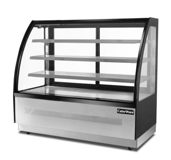 Caterware Upright curved glass cake display fridge