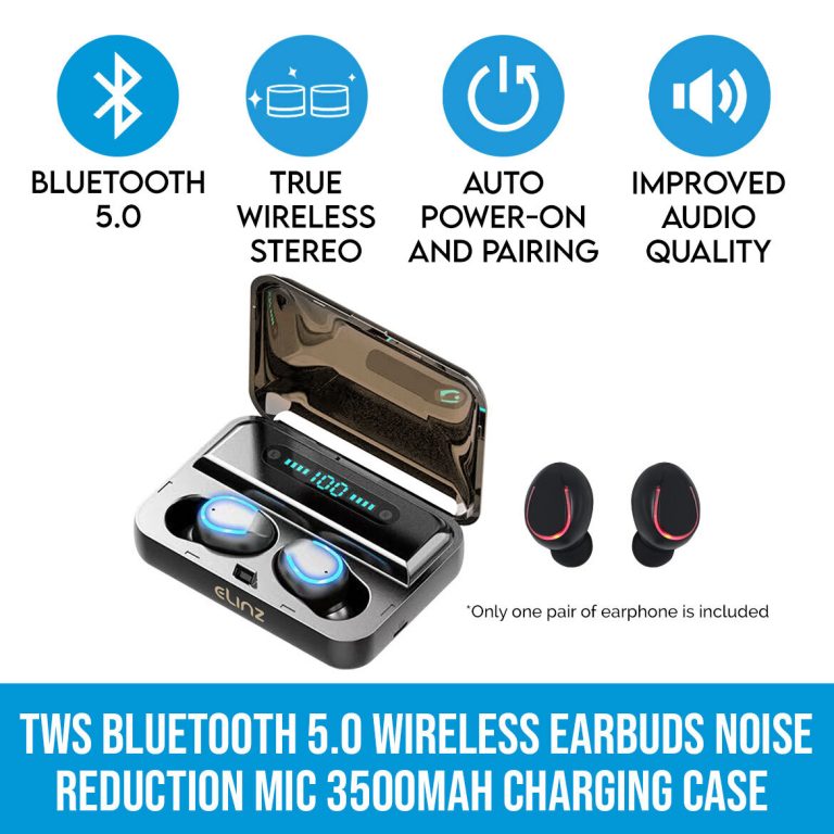Elinz TWS Bluetooth 5.0 Earphones Wireless Headset Earbuds For Android iOs Elinz TWS Bluetooth 5.0 Earphones Wireless Headset Earbuds For Android iOs