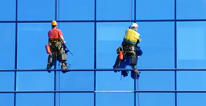 working at heights cleaning
