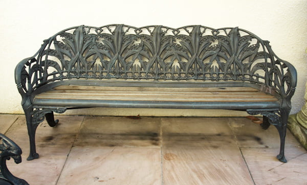 Coalbrookdale Bronze lily of the valley garden bench