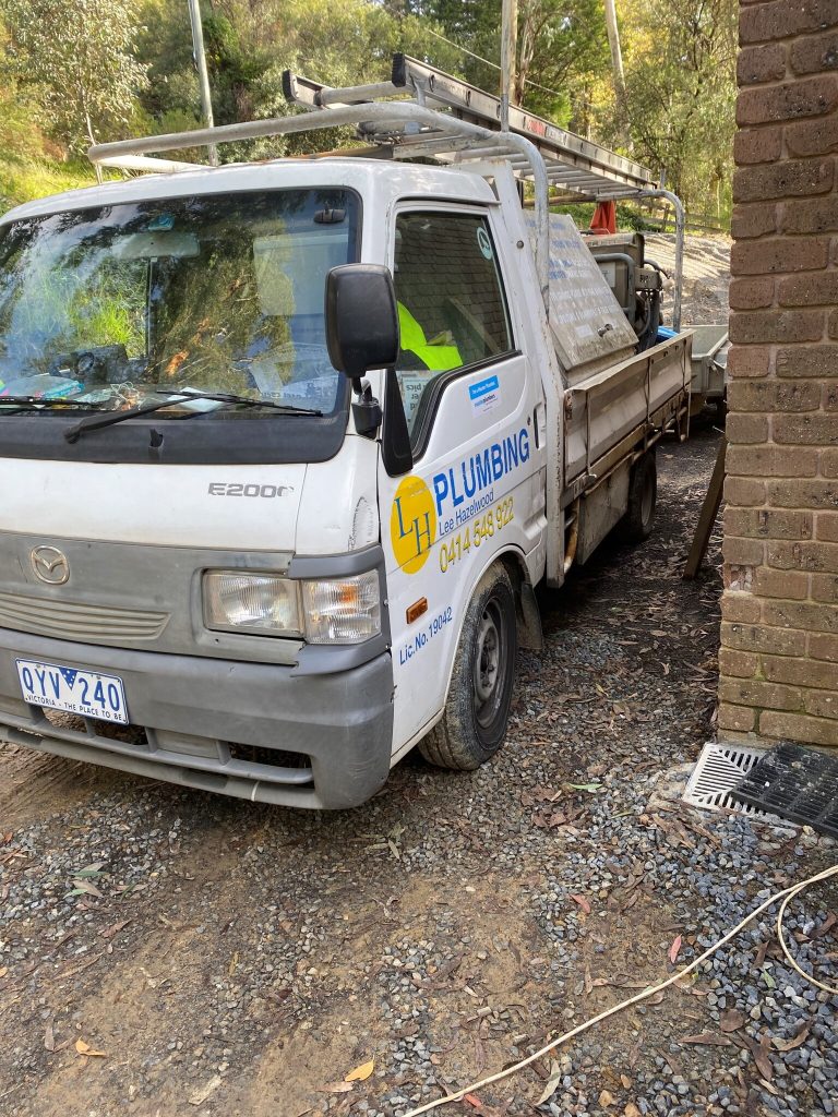 LH Plumbing truck on the job 768x1024