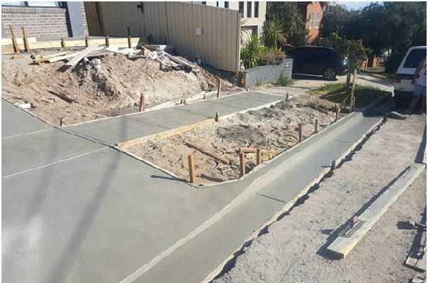 concrete footpath crossover