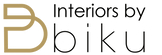 Interiors by biku logo gold B black text