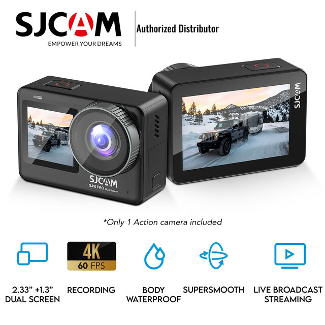 SJCAM SJ10 Pro Dual Screen Action Camera Real 4K 60FPS 5M Body Waterproof Video Sports Cam WiFi Supersmooth Gyro Stabilization Live Streaming SJCAM SJ10 Pro Dual Screen Action Camera Real 4K 60FPS 5M Body Waterproof Video Sports Cam WiFi Supersmooth Gyro Stabilization Live Streaming