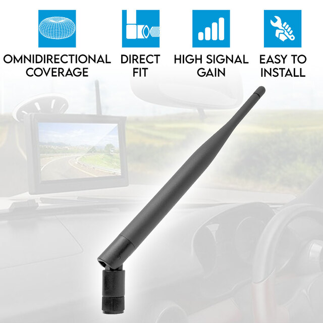 Elinz 1x Aerial Digital Wireless 2.4 GHz Frequency 5dBi Antenna RP SMA Male Connector Elinz 1x Aerial Digital Wireless 2.4 GHz Frequency 5dBi Antenna RP SMA Male Connector