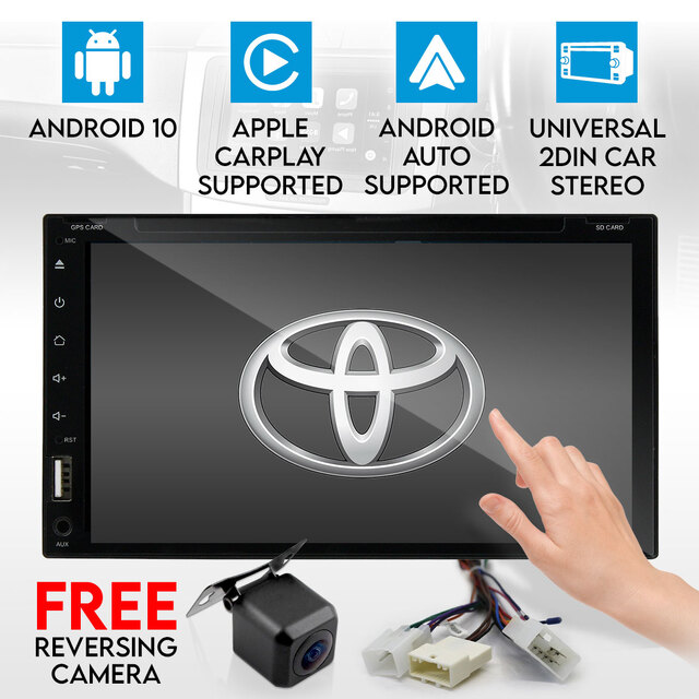 Elinz Toyota 7" In Dash Head Unit DVD Player Double Din Octa Core Android 10 GPS WiFi Reverse Camera Car Stereo Elinz Toyota 7" In Dash Head Unit DVD Player Double Din Octa Core Android 10 GPS WiFi Reverse Camera Car Stereo