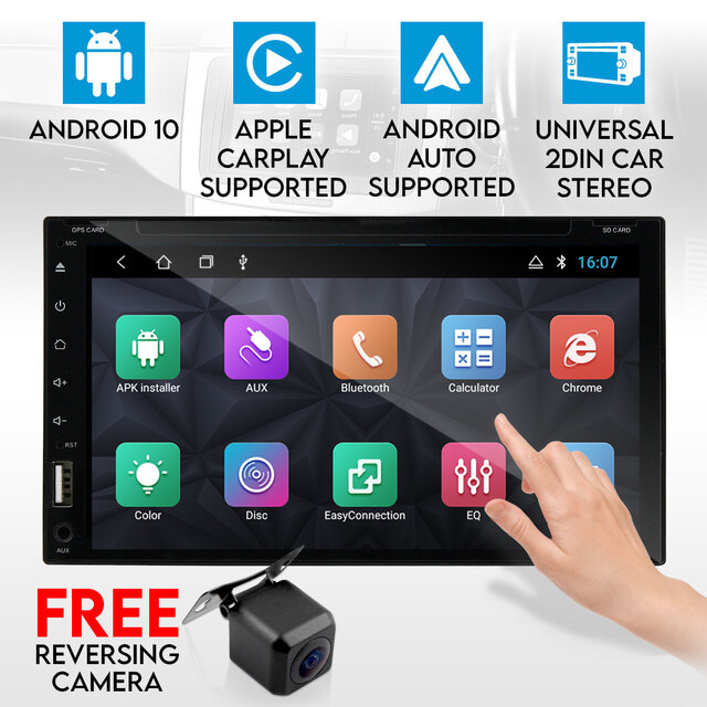 Elinz 7" In Dash Double DIN Octa Core Android 10 Head Unit Car DVD Player GPS WiFi Reverse Camera Stereo Elinz 7" In Dash Double DIN Octa Core Android 10 Head Unit Car DVD Player GPS WiFi Reverse Camera Stereo