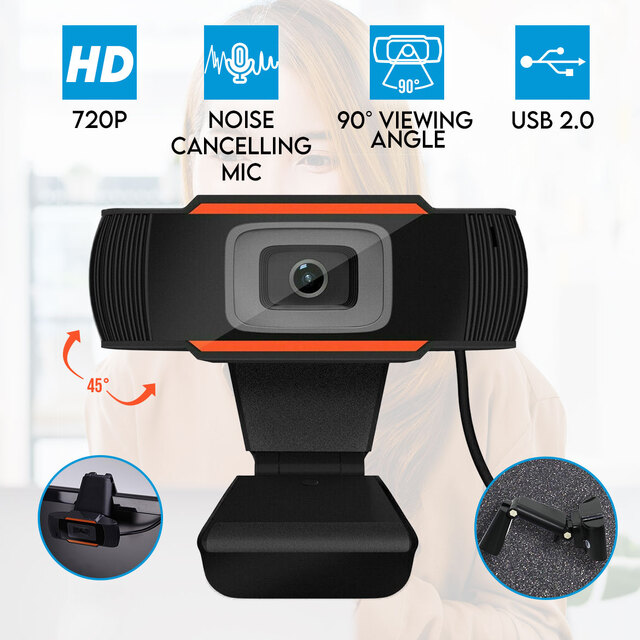 Elinz HD 720P Webcam Laptop Desktop PC Digital Web Camera Noise Cancelling Mic 30FPS Elinz HD 720P Webcam Laptop Desktop PC Digital Web Camera Noise Cancelling Mic 30FPS