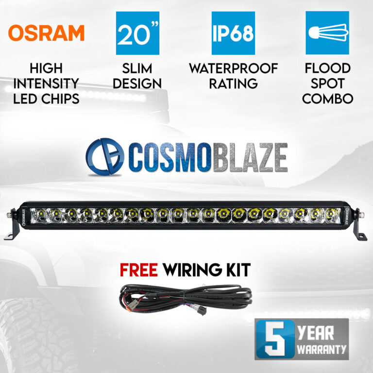 Cosmoblaze 20" LED Light Bar Osram Driving 1 Row Flood Spot Combo Beam 4x4 Truck Cosmoblaze 20" LED Light Bar Osram Driving 1 Row Flood Spot Combo Beam 4x4 Truck