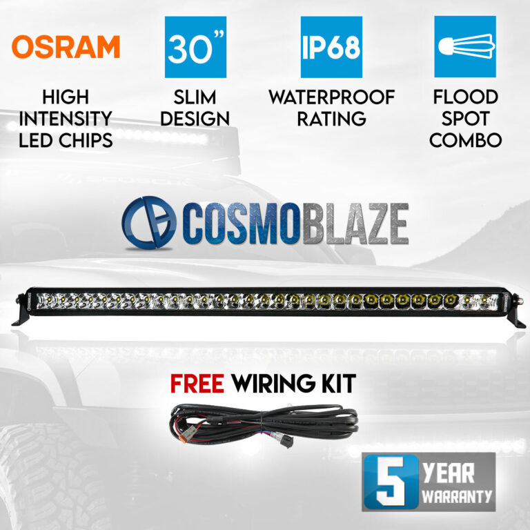 Cosmoblaze 30" Osram LED Light Bar Driving 1 Row Flood Spot Combo Beam 4x4 Truck Cosmoblaze 30" Osram LED Light Bar Driving 1 Row Flood Spot Combo Beam 4x4 Truck