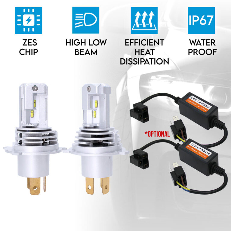 Cosmoblaze H4 55W Car LED Headlight Kit 360° 8400LM Philips ZES Chip 12V Hi-Lo Beam Cosmoblaze H4 55W Car LED Headlight Kit 360° 8400LM Philips ZES Chip 12V Hi-Lo Beam