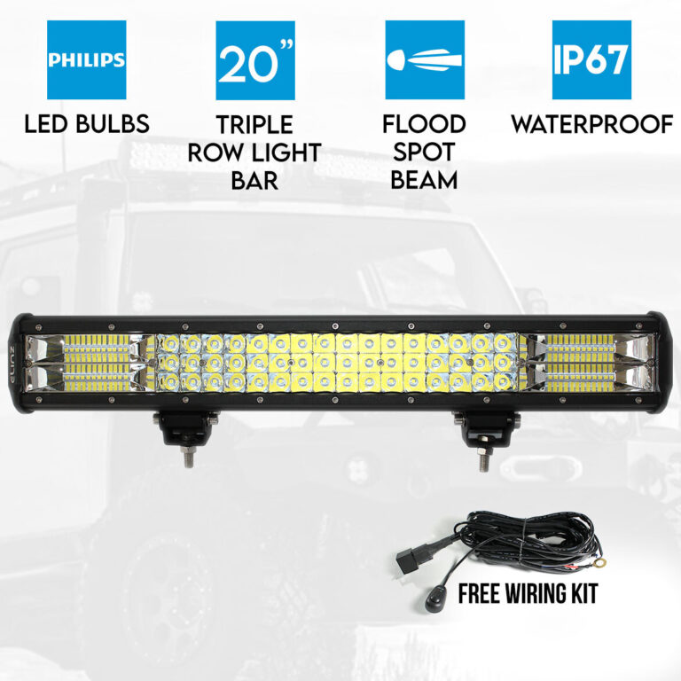 Elinz 20" LED Work Driving Light Bar Philips FLOOD SPOT COMBO Offroad 4WD 3 Rows Elinz 20" LED Work Driving Light Bar Philips FLOOD SPOT COMBO Offroad 4WD 3 Rows