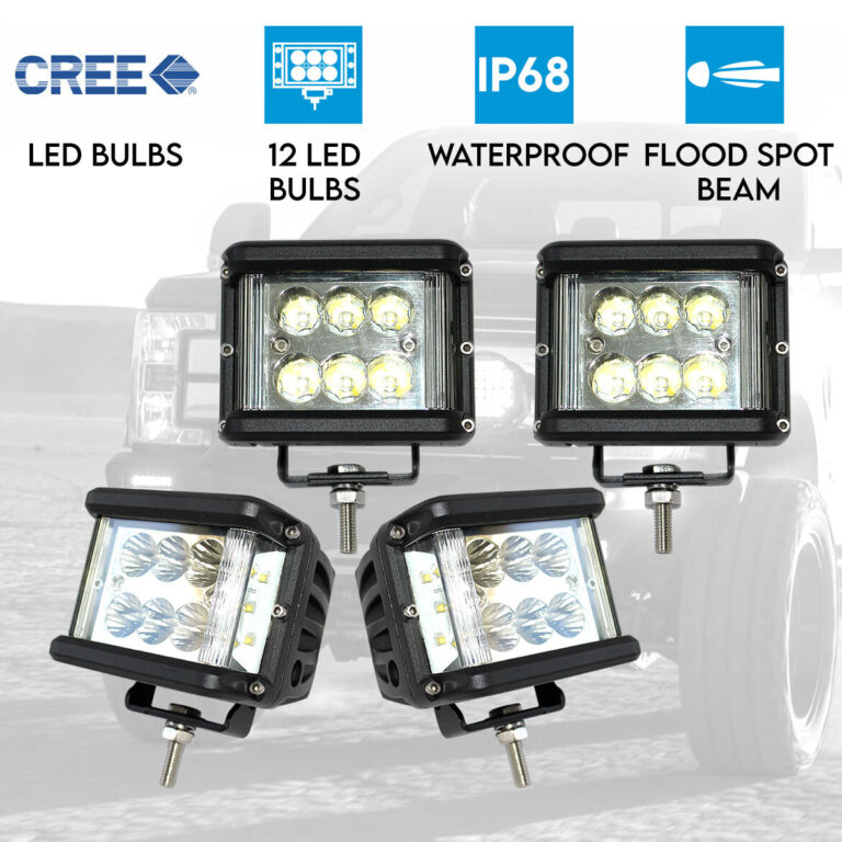 Elinz 4x 60W LED Driving WorkLight CREE Flood Spot Beam 12V 24V Lamp Light 4x4 Offroad Elinz 4x 60W LED Driving WorkLight CREE Flood Spot Beam 12V 24V Lamp Light 4x4 Offroad
