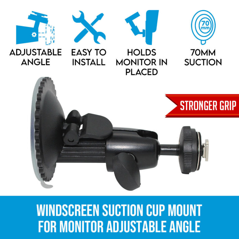 Elinz Windscreen Suction Cup Mount for Monitor Adjustable Angle Elinz Windscreen Suction Cup Mount for Monitor Adjustable Angle