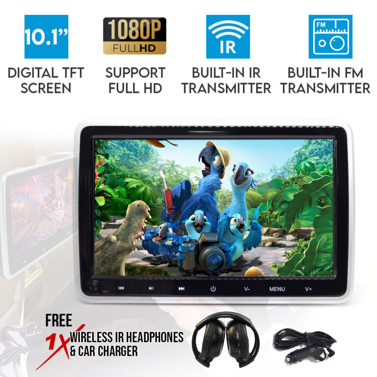 Elinz 10.1" TFT Active Headrest Car DVD Player HD 1080P Digital Screen USB SD 9" Elinz 10.1" TFT Active Headrest Car DVD Player HD 1080P Digital Screen USB SD 9"