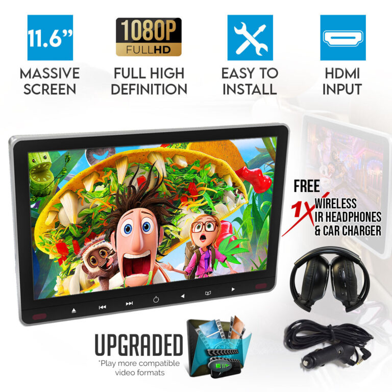 Elinz 11.6" Slim Active Car Headrest DVD Player 1080P HD Digital Monitor HDMI 9" 10" Elinz 11.6" Slim Active Car Headrest DVD Player 1080P HD Digital Monitor HDMI 9" 10"