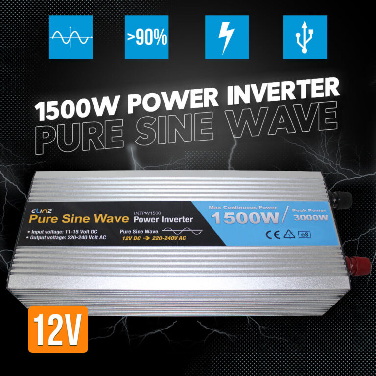 Elinz Pure Sine Wave Power Inverter 1500w / 3000w 12v - 240v AUS plug Car Boat Caravan Elinz Pure Sine Wave Power Inverter 1500w / 3000w 12v - 240v AUS plug Car Boat Caravan