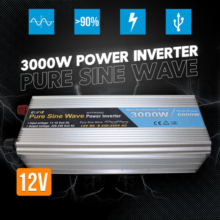 Elinz Pure Sine Wave Power Inverter 3000W / 6000W 12v - 240v AUS plug Car Boat Caravan Elinz Pure Sine Wave Power Inverter 3000W / 6000W 12v - 240v AUS plug Car Boat Caravan