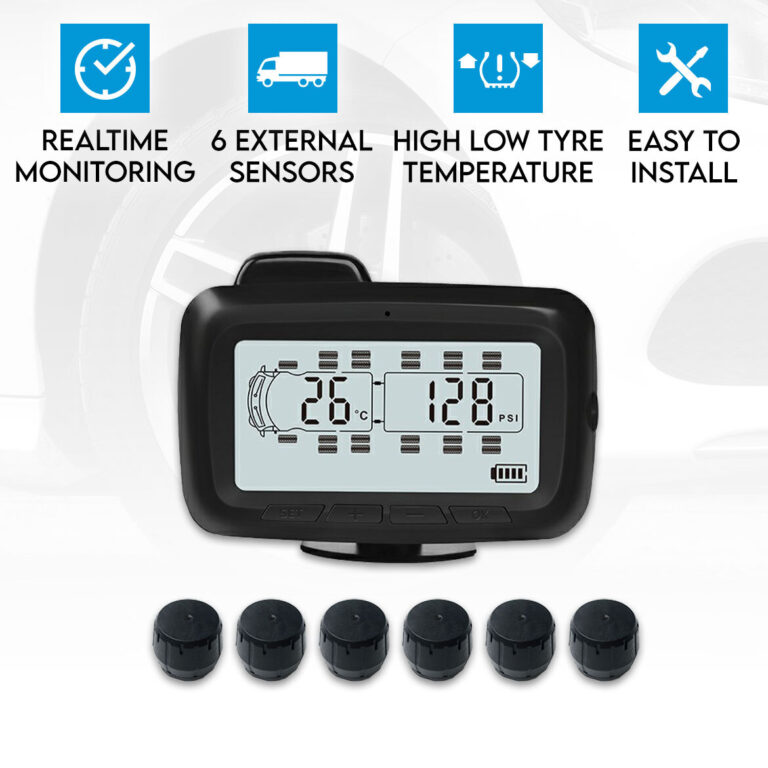 Elinz Wireless TPMS Tire Tyre Pressure Monitoring System 6x External Sensors Caravan Elinz Wireless TPMS Tire Tyre Pressure Monitoring System 6x External Sensors Caravan