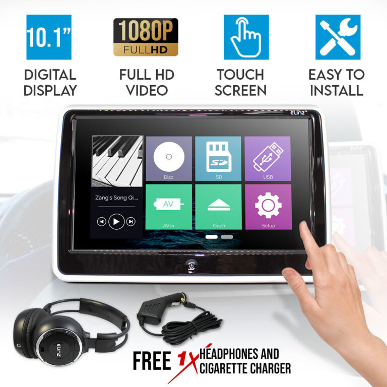 Elinz 10.1" TFT Active Headrest Car DVD Player Touch Screen Slim Full HD 1080P Games Elinz 10.1" TFT Active Headrest Car DVD Player Touch Screen Slim Full HD 1080P Games