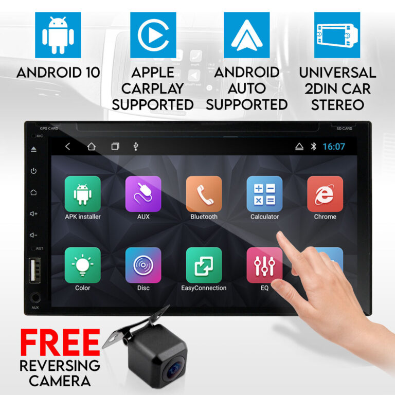 Elinz 7" In Dash Double DIN Octa Core Android 10 Head Unit Car DVD Player GPS WiFi Reverse Camera Stereo Elinz 7" In Dash Double DIN Octa Core Android 10 Head Unit Car DVD Player GPS WiFi Reverse Camera Stereo