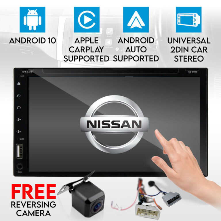 Elinz Nissan 7" In Dash Head Unit DVD Player Double Din Octa Core Android 10 GPS WiFi Reverse Camera Car Stereo T2 Elinz Nissan 7" In Dash Head Unit DVD Player Double Din Octa Core Android 10 GPS WiFi Reverse Camera Car Stereo T2
